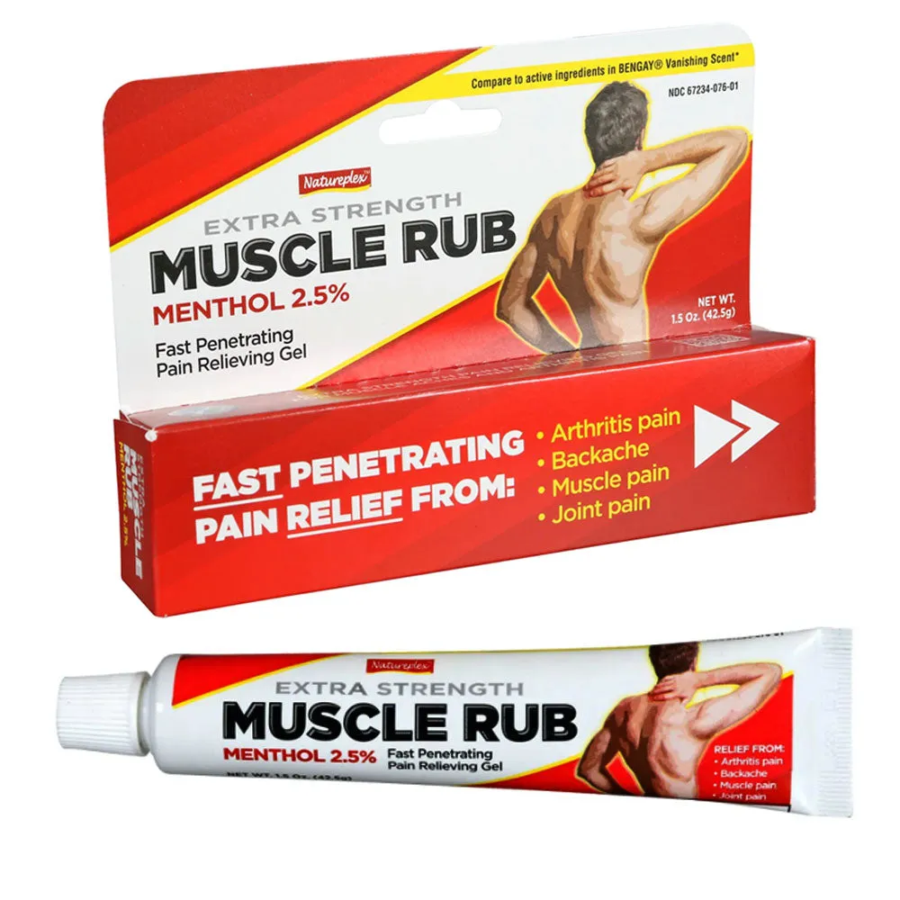 1 Muscle Rub Pain Relief Cream Analgesic Gel Tube 1.5oz Menthol Joint Arthritis