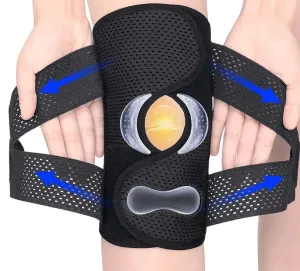 1pcs Adjustable Knee Support Brace with Patella Gel Pad for Knee Pain Acl Mcl Injury Recovery