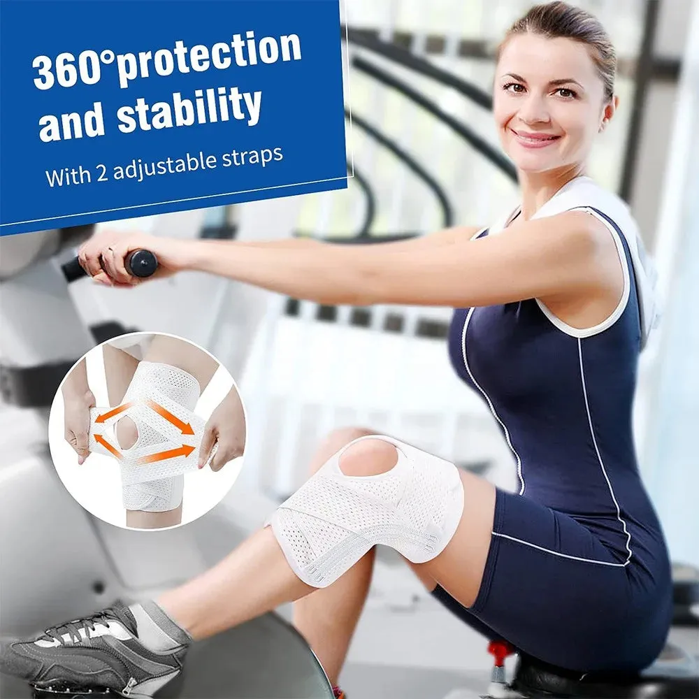 1pcs Adjustable Knee Support Brace with Patella Gel Pad for Knee Pain Acl Mcl Injury Recovery