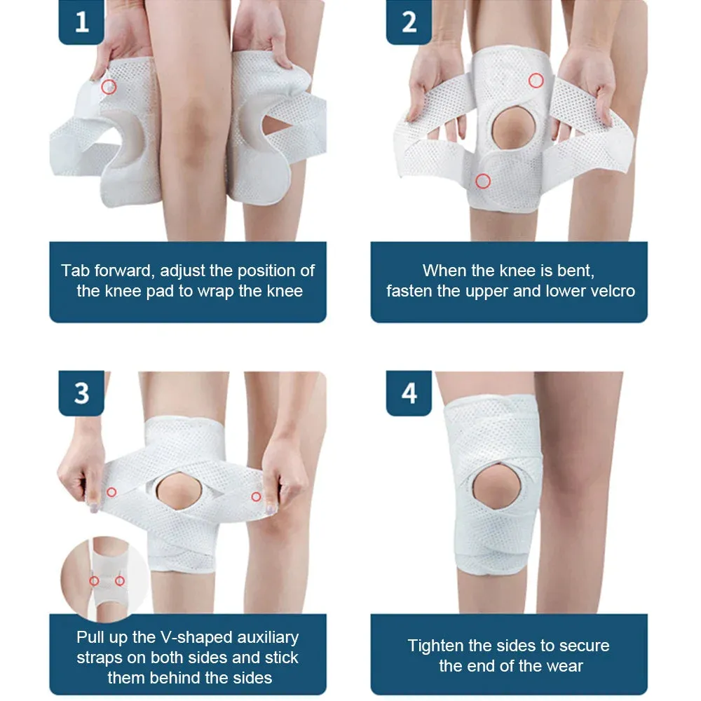 1pcs Adjustable Knee Support Brace with Patella Gel Pad for Knee Pain Acl Mcl Injury Recovery