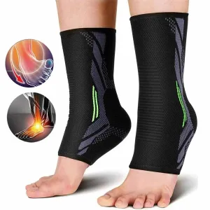2 Pack Ankle Compression Sleeves for Joint Pain Relief