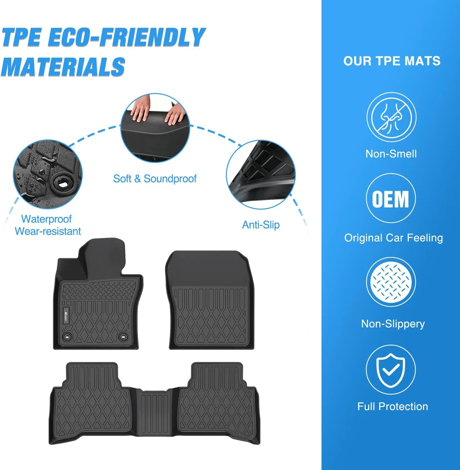2023 2024 2025 Toyota Prius Prime PHEV TPE Floor Mats