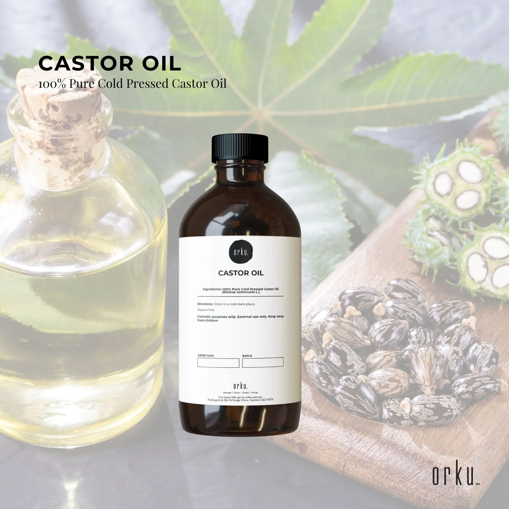 500ml Castor Oil | Hexane-Free Cold Pressed - Skin and Hair Care