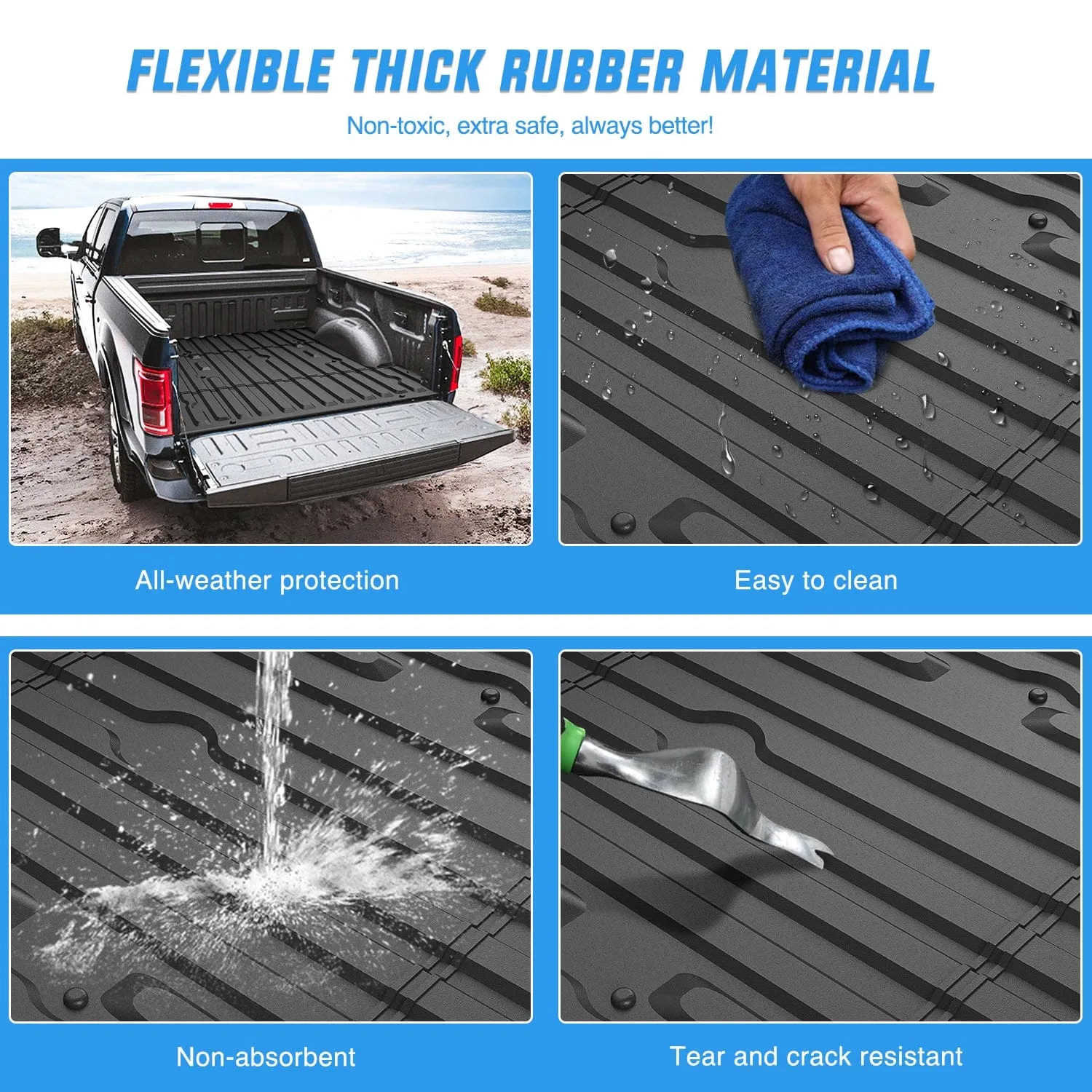 6.8ft Rubber Short Bed For 2017-2023 Ford F-250 / F-350 / F-450
