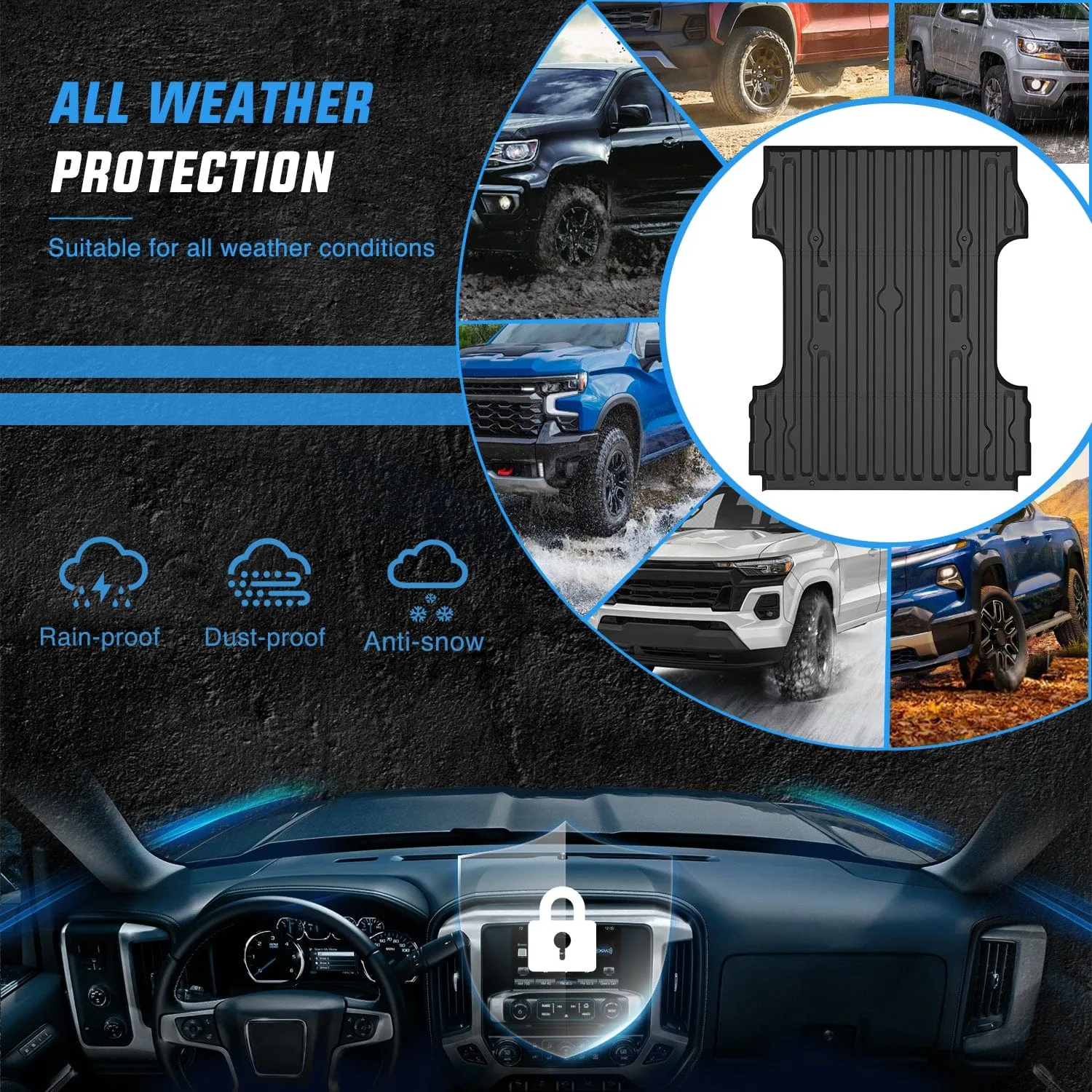 6.8ft Rubber Short Bed For 2017-2023 Ford F-250 / F-350 / F-450