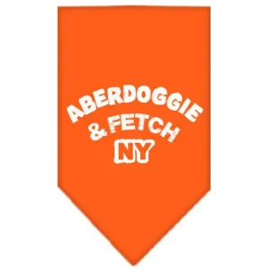 Aberdoggie NY Screen Print Bandana Orange Large