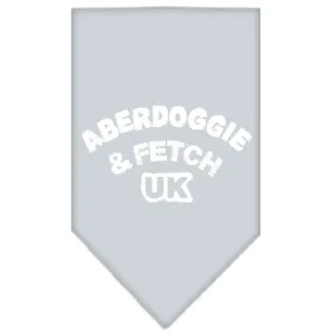 Aberdoggie UK Screen Print Bandana Grey Large