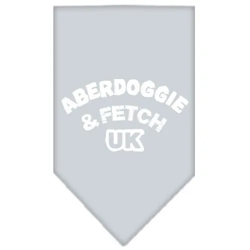 Aberdoggie UK Screen Print Bandana Grey Large