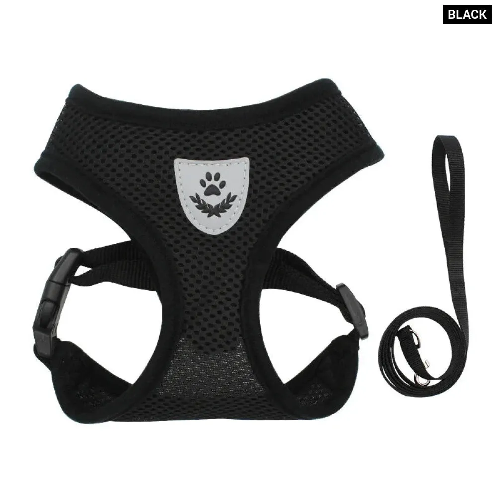 Breathable Reflective Dog Harness with Leash