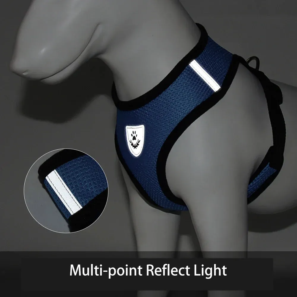Breathable Reflective Dog Harness with Leash