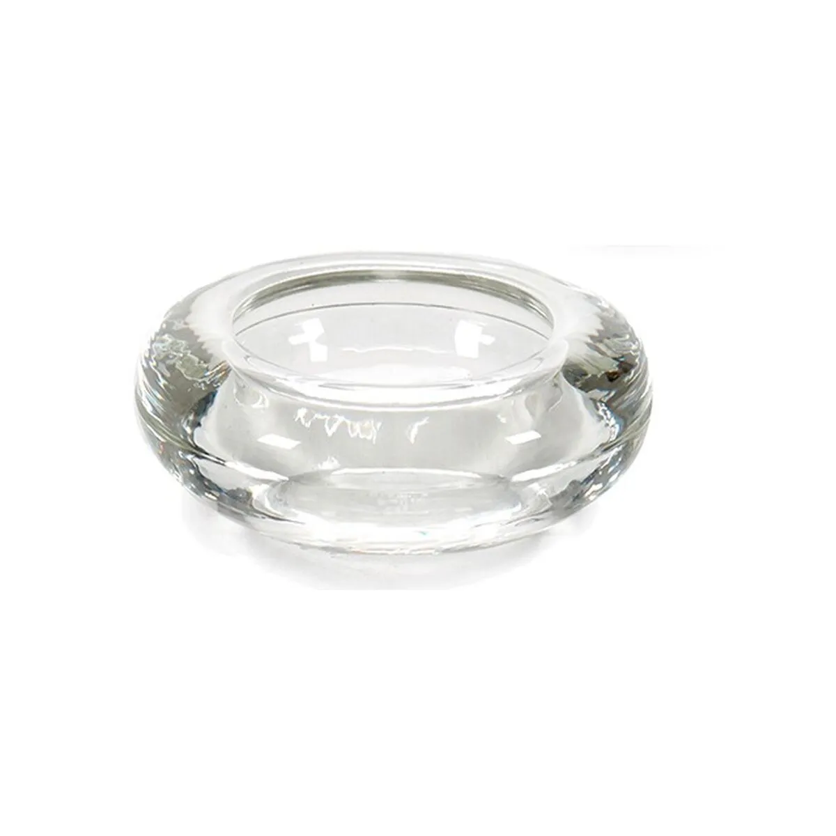 Candleholder Transparent Glass 6.5 x 2.5 x 6.5 Cm 12 Units