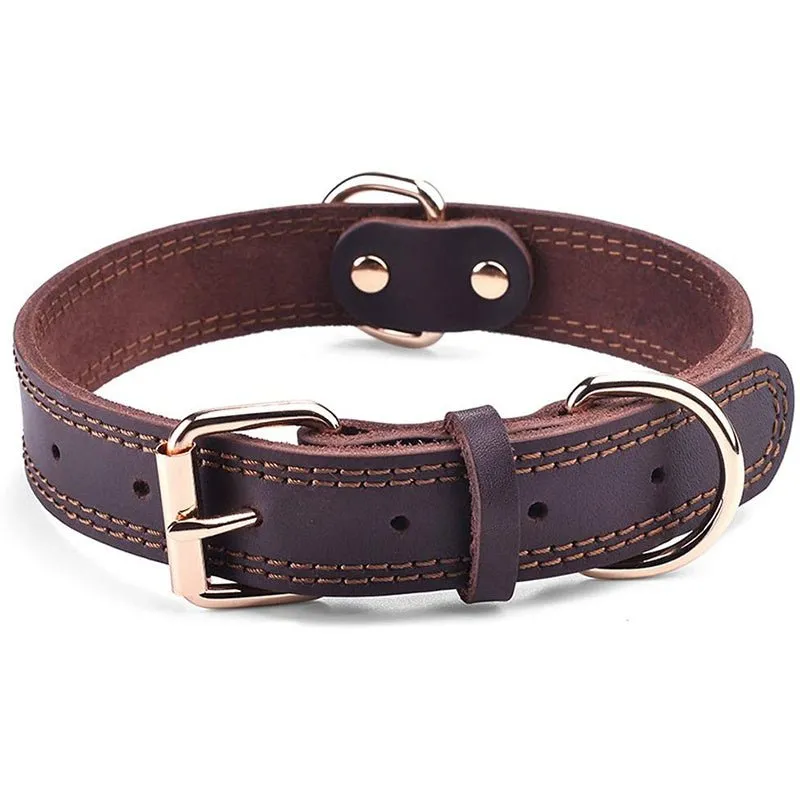 Cowhide dog collar-Two colours