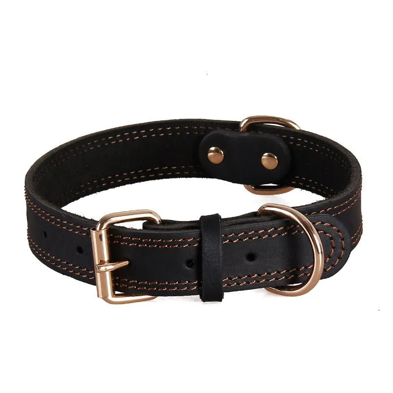 Cowhide dog collar-Two colours