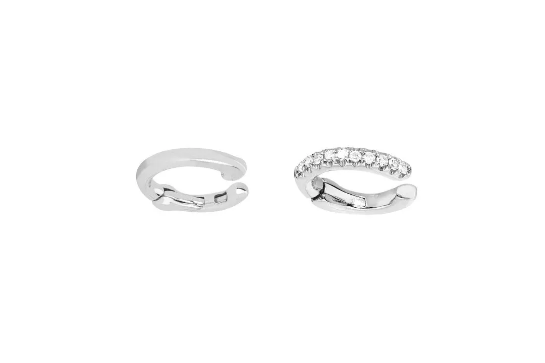 EF Collection 14K Gold Diamond Single Ear Cuff (No Piercing)