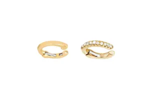 EF Collection 14K Gold Diamond Single Ear Cuff (No Piercing)