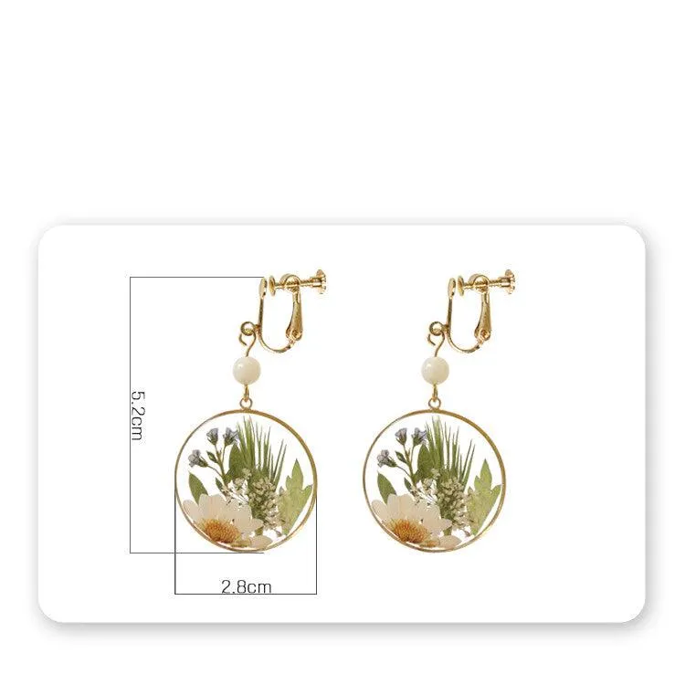 Fashion Resin Natural Plant Earrings