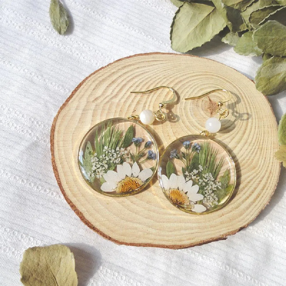 Fashion Resin Natural Plant Earrings