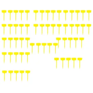 Kuber Industries Garden Tags/Plant Lables Tag|Markers lables for Garden Plant| Pack of 60| (Yellow)
