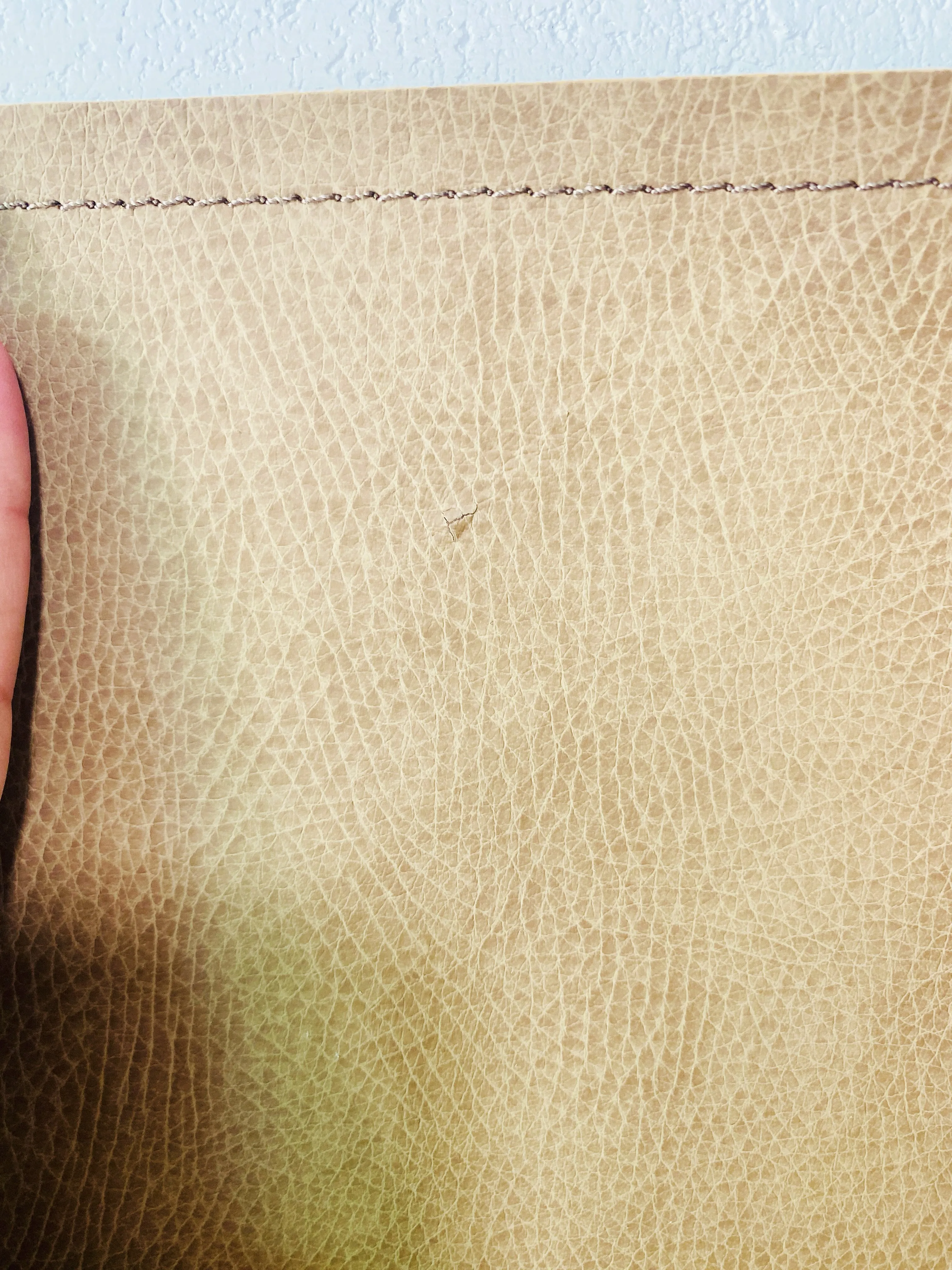 Midi Cognac Leather Mat, 54”x54”