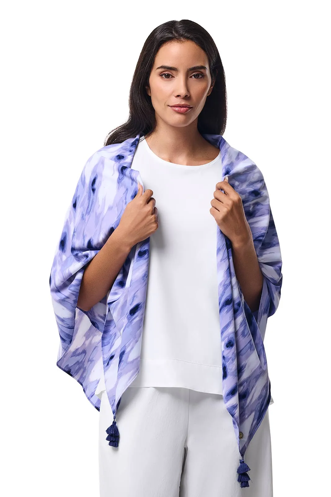 Minneola Featherlight Scarf | Future Dusk Icat Watercolor