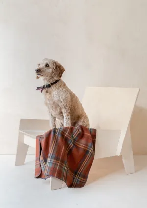 Recycled Wool Small Pet Blanket in Stewart Royal Antique Tartan